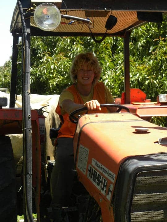 working on a farm in Australia - backpacker