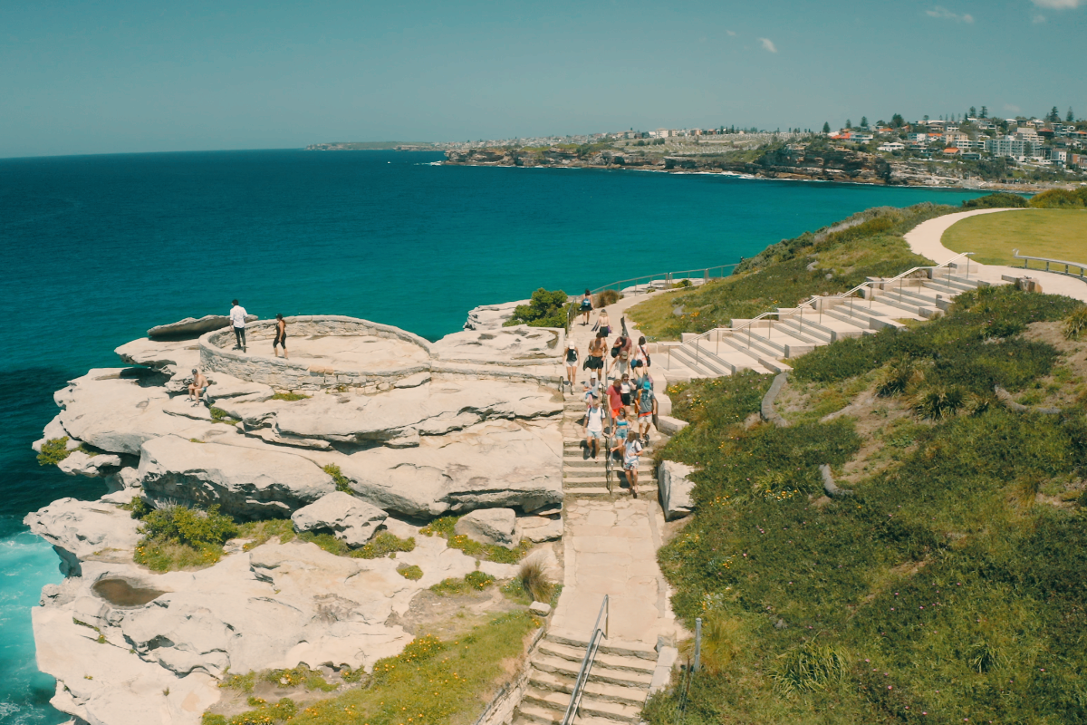 A view of the ocean on the Bondi to Coogee Walk