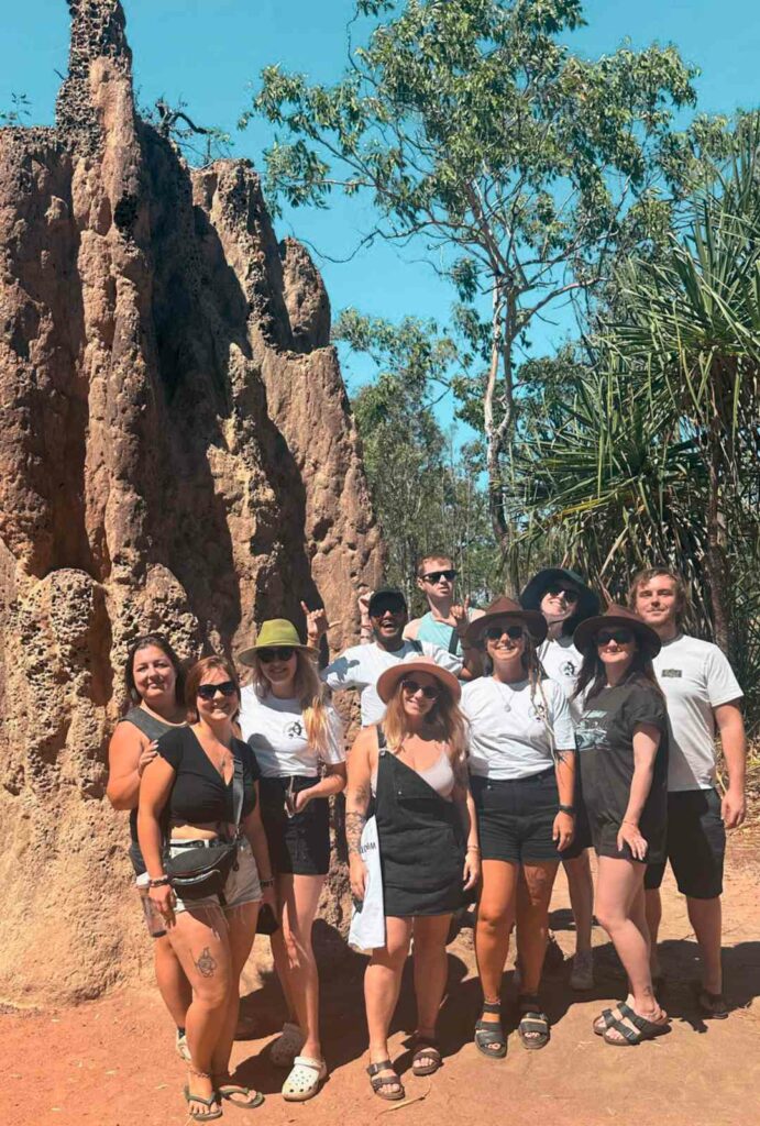 Termite Mounds, group young travellers, Community tour, Northern Territory, Welcome to Travel